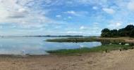 17 The Beach at the end of Warblington Rd Nore Barn Woods in the background
